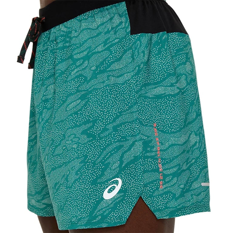 Asics Fujitrail All Over Prints 5-inch Men's Running Shorts - Rainy Lake