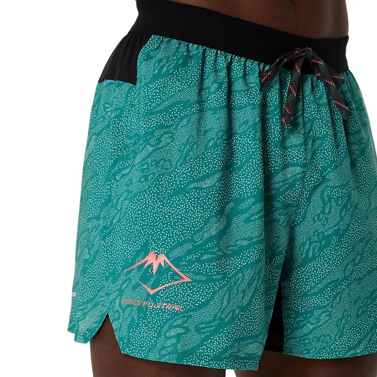 Asics Fujitrail All Over Prints 5-inch Men's Running Shorts - Rainy Lake