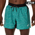 Asics Fujitrail All Over Prints Celana Pendek Lari Pria 5 Inci - Rainy Lake