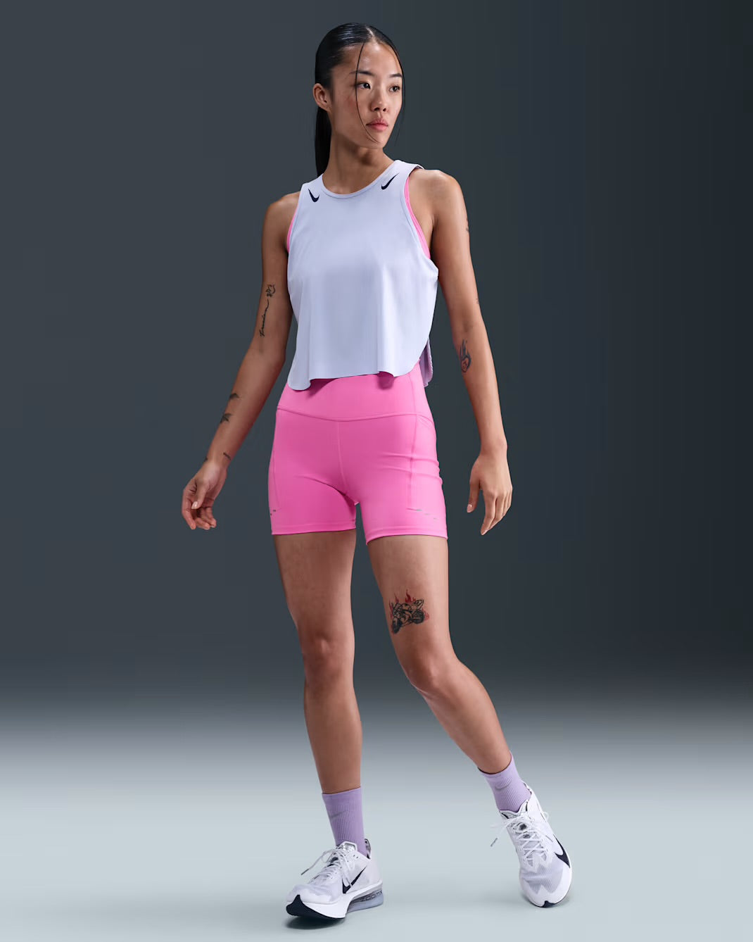 Nike Swift High-Waisted Shorts with Pockets 4-inch Women's Running Tights - Playful Pink