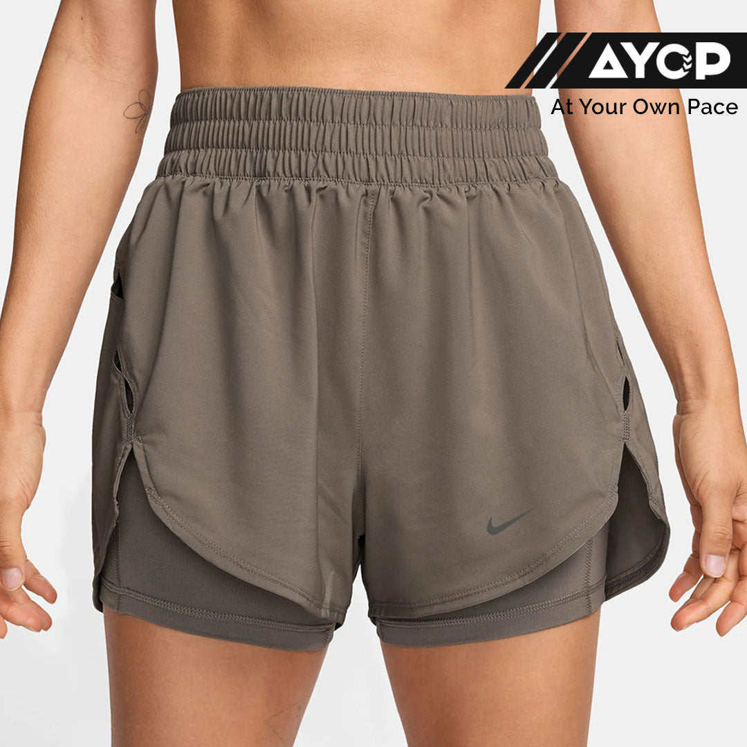 Nike One Dri-FIT 2-in-1 Women’s Running Shorts - Mink Brown