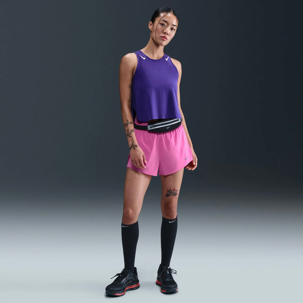 Nike Swift Dri-FIT Mid-Rise 2-in-1 Women's Running Shorts - Playful Pink