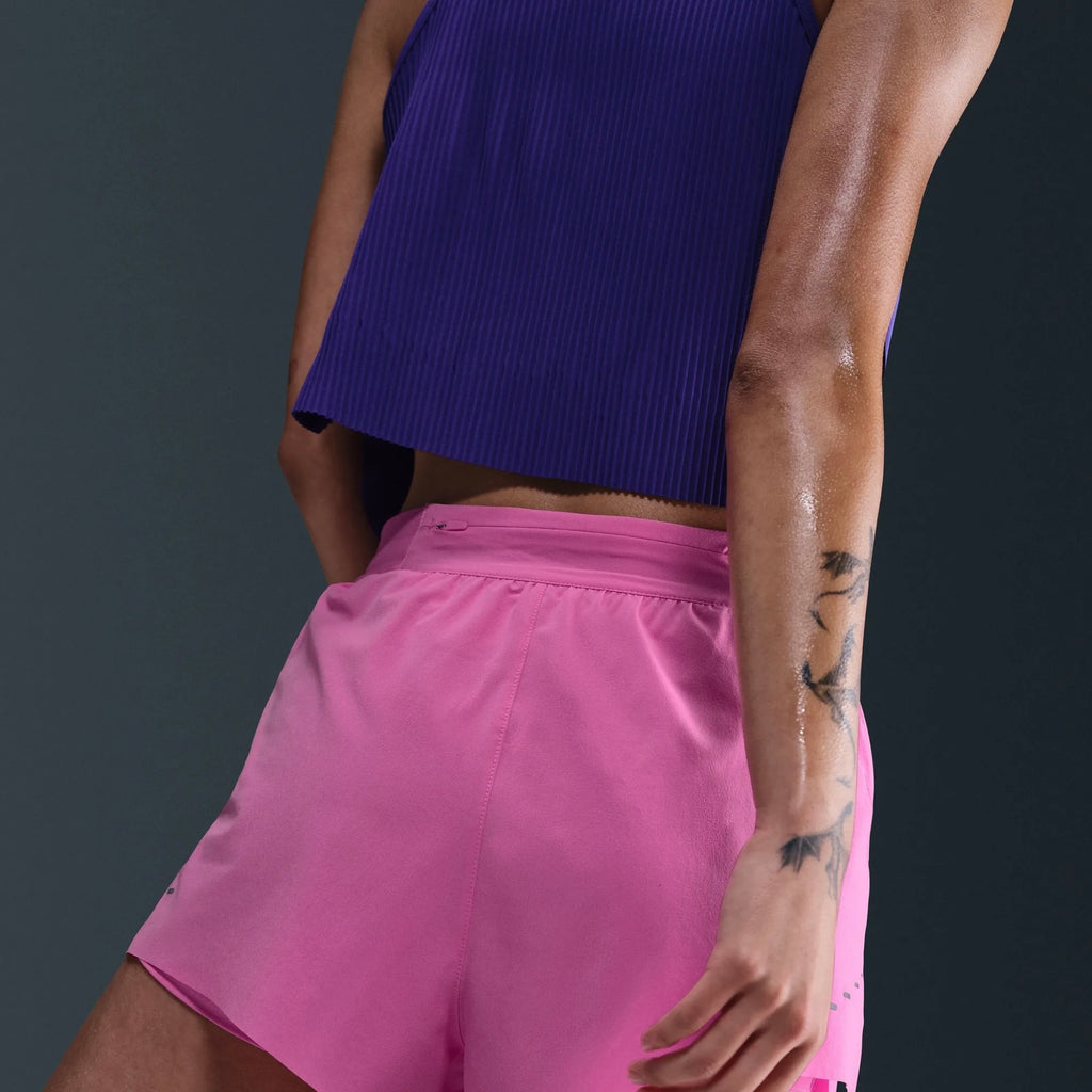 Nike Swift Dri-FIT Mid-Rise 2-in-1 Women's Running Shorts - Playful Pink