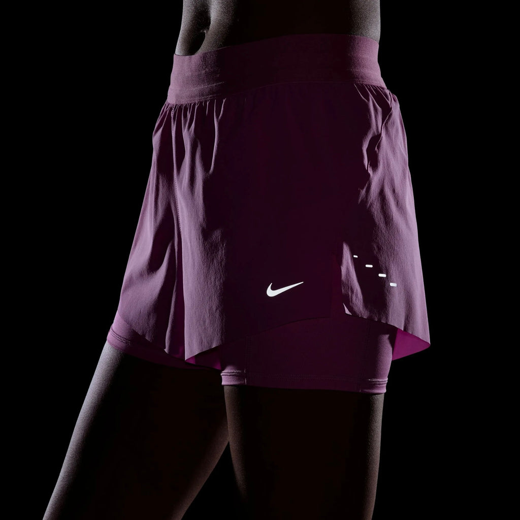 Nike Swift Dri-FIT Mid-Rise 2-in-1 Women's Running Shorts - Playful Pink