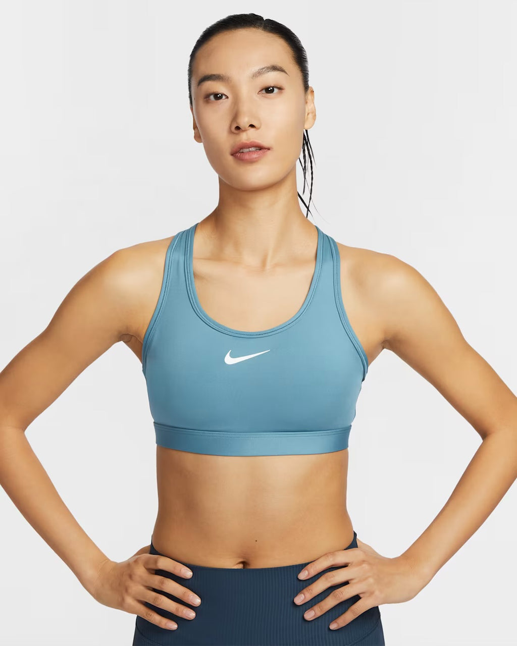 Nike Swoosh Medium-Support Women's Sports Bra - Smoky Blue