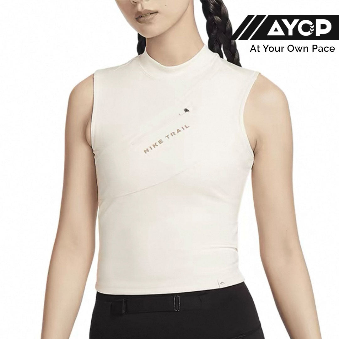 Nike Dri-FIT Trail Storage Women’s Running Tank Top - Broken White