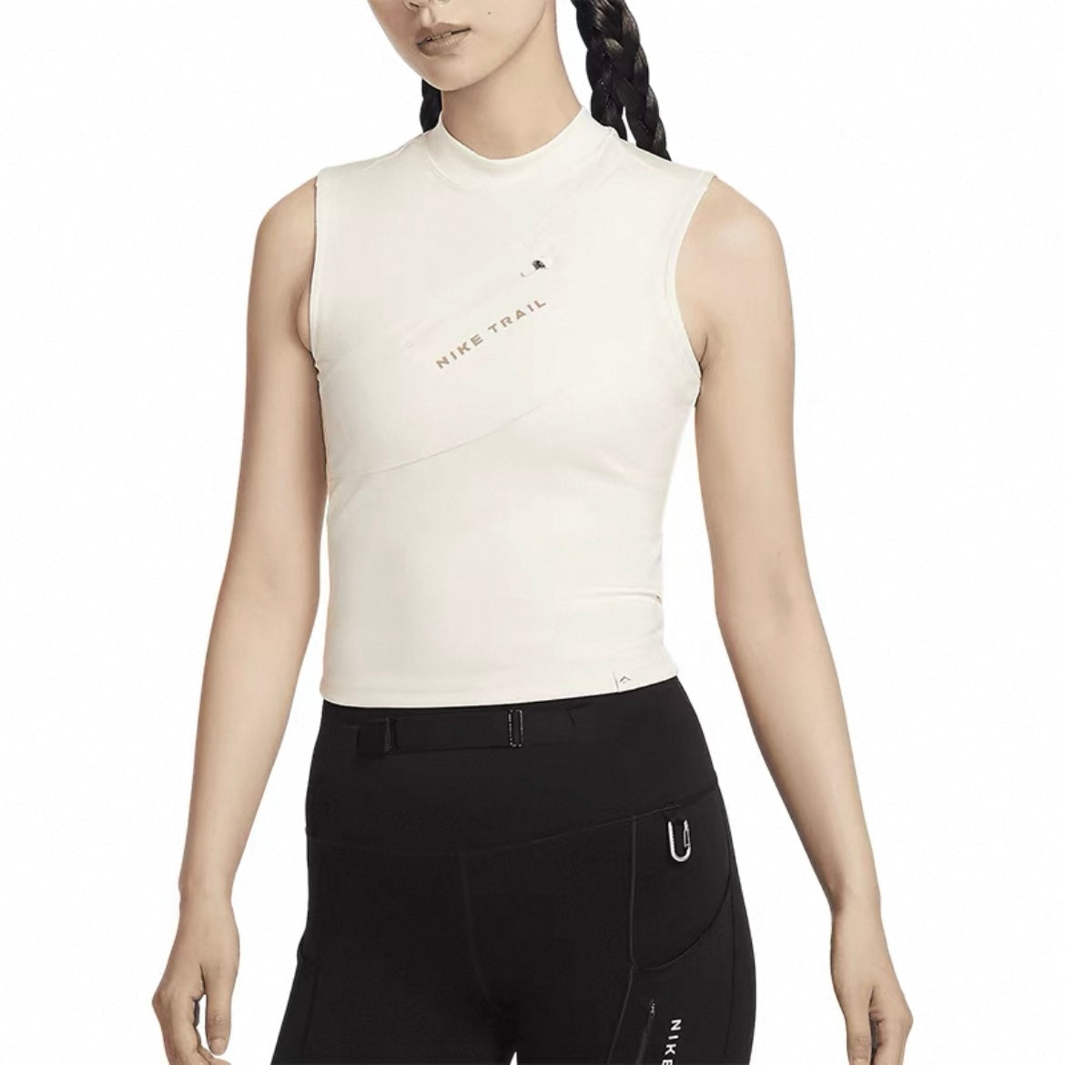 Nike Dri-FIT Trail Storage Women’s Running Tank Top - Broken White