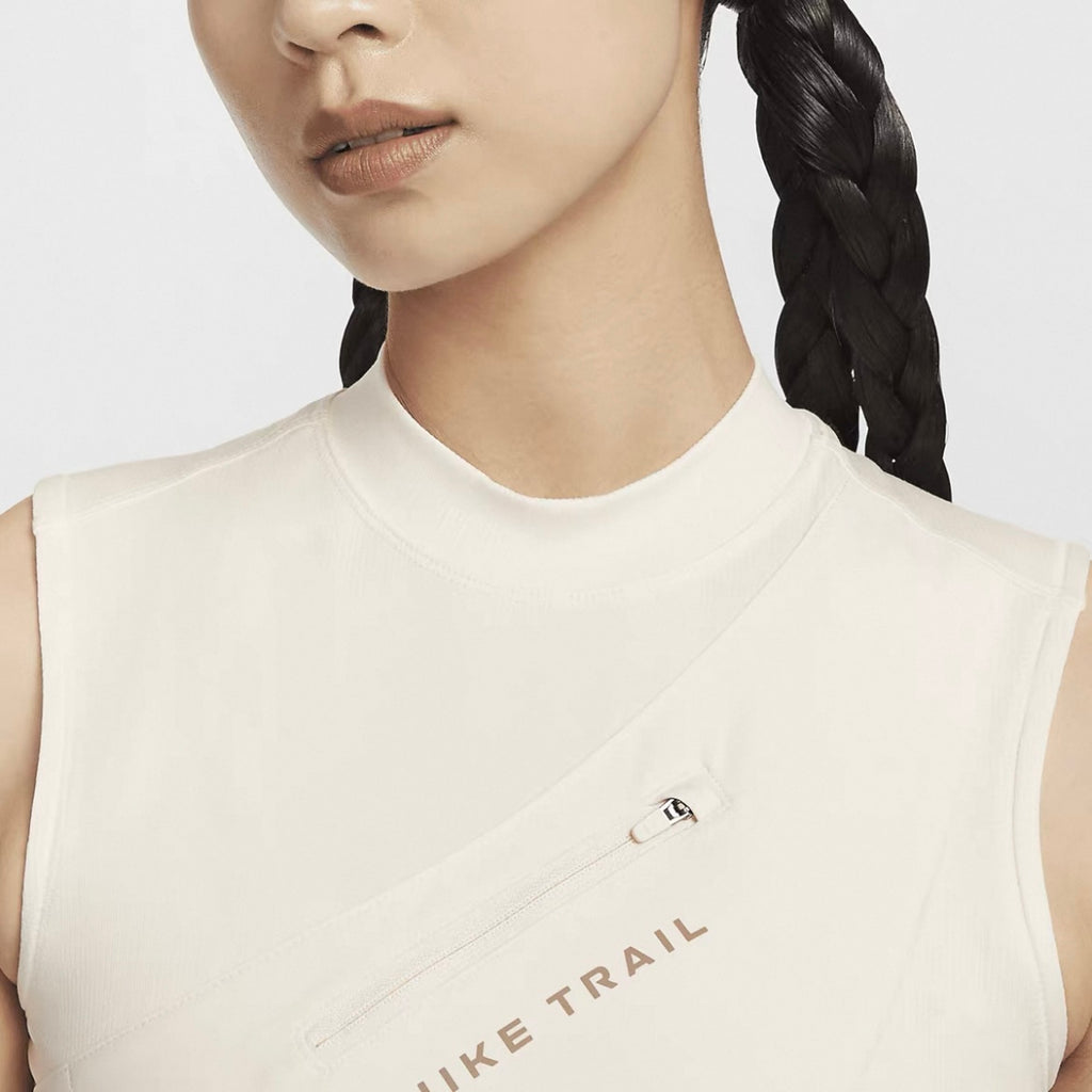 Nike Dri-FIT Trail Storage Women’s Running Tank Top - Broken White