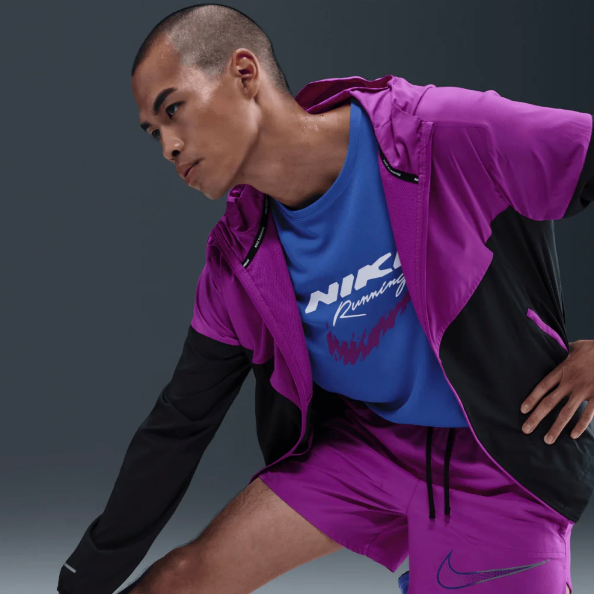 Nike Dri-FIT Stride Logo 5-inch Brief-lined Men’s Running Shorts - Vivid Purple