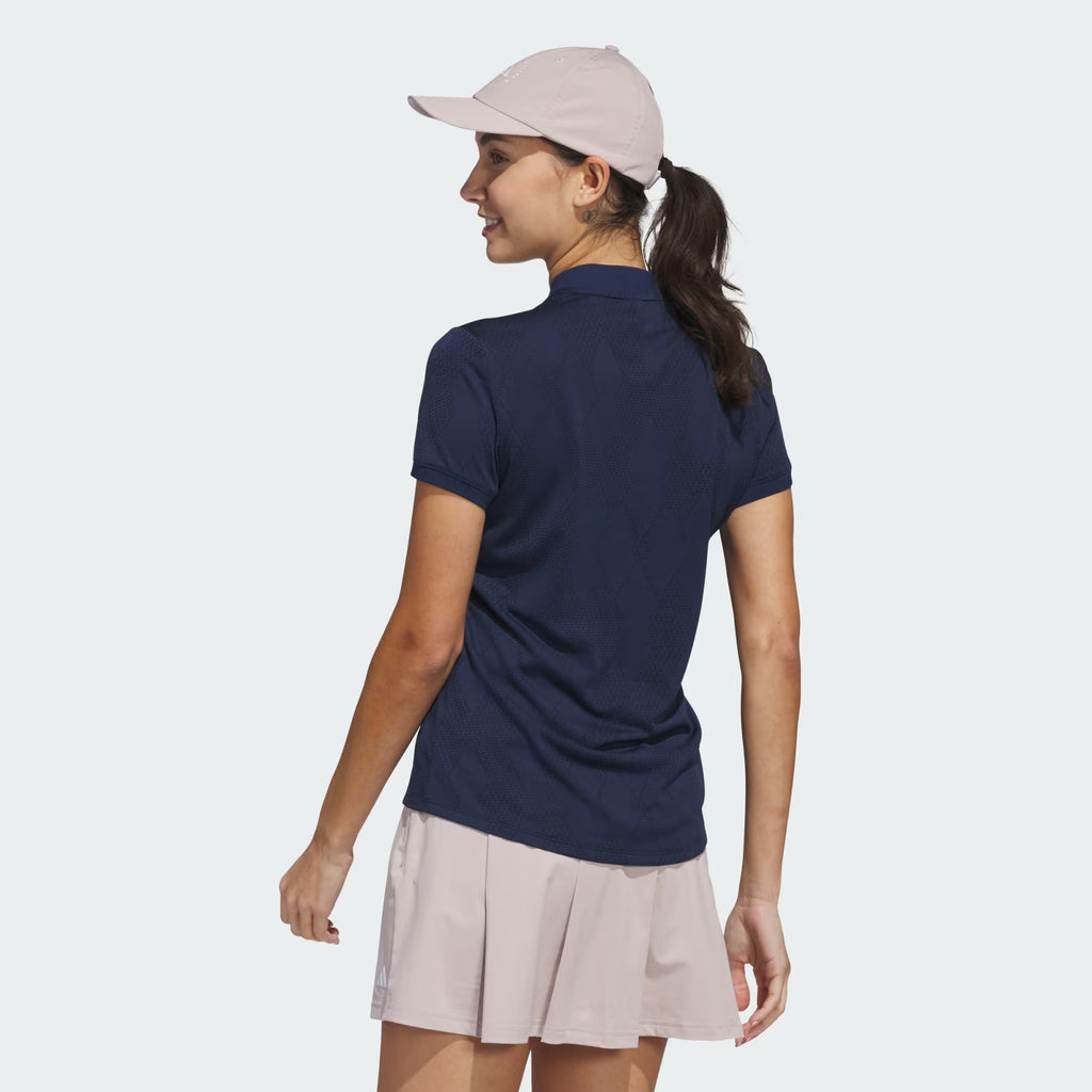 Adidas ultimate365 Diamond Jacquard Women’s Polo Shirt - Blue