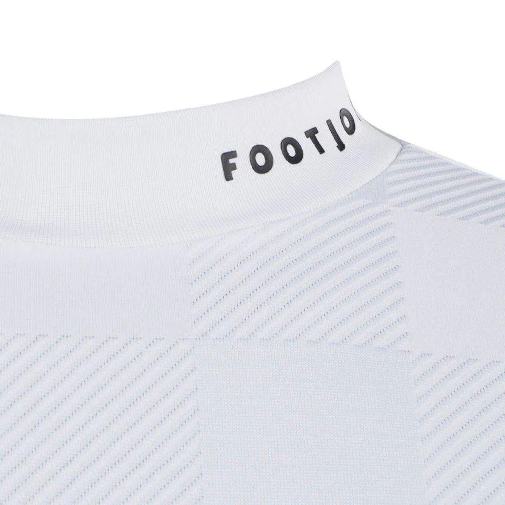Footjoy Jacquard Mock Neck Short Sleeve Women’s Golf Shirt - White