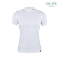 Footjoy Jacquard Mock Neck Short Sleeve Women’s Golf Shirt - White