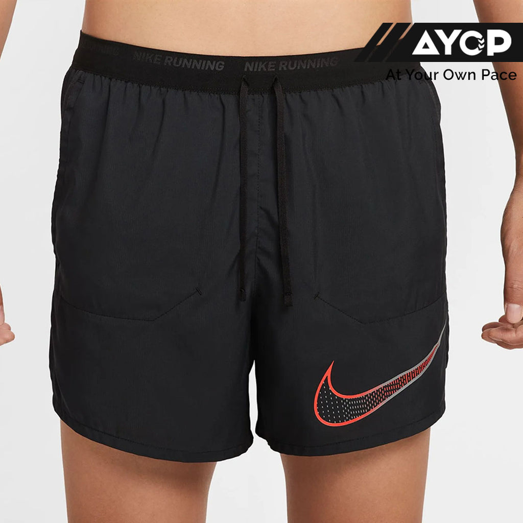 Nike Dri-FIT Stride Logo 5-inch Brief-lined Men’s Running Shorts - Black Crimson