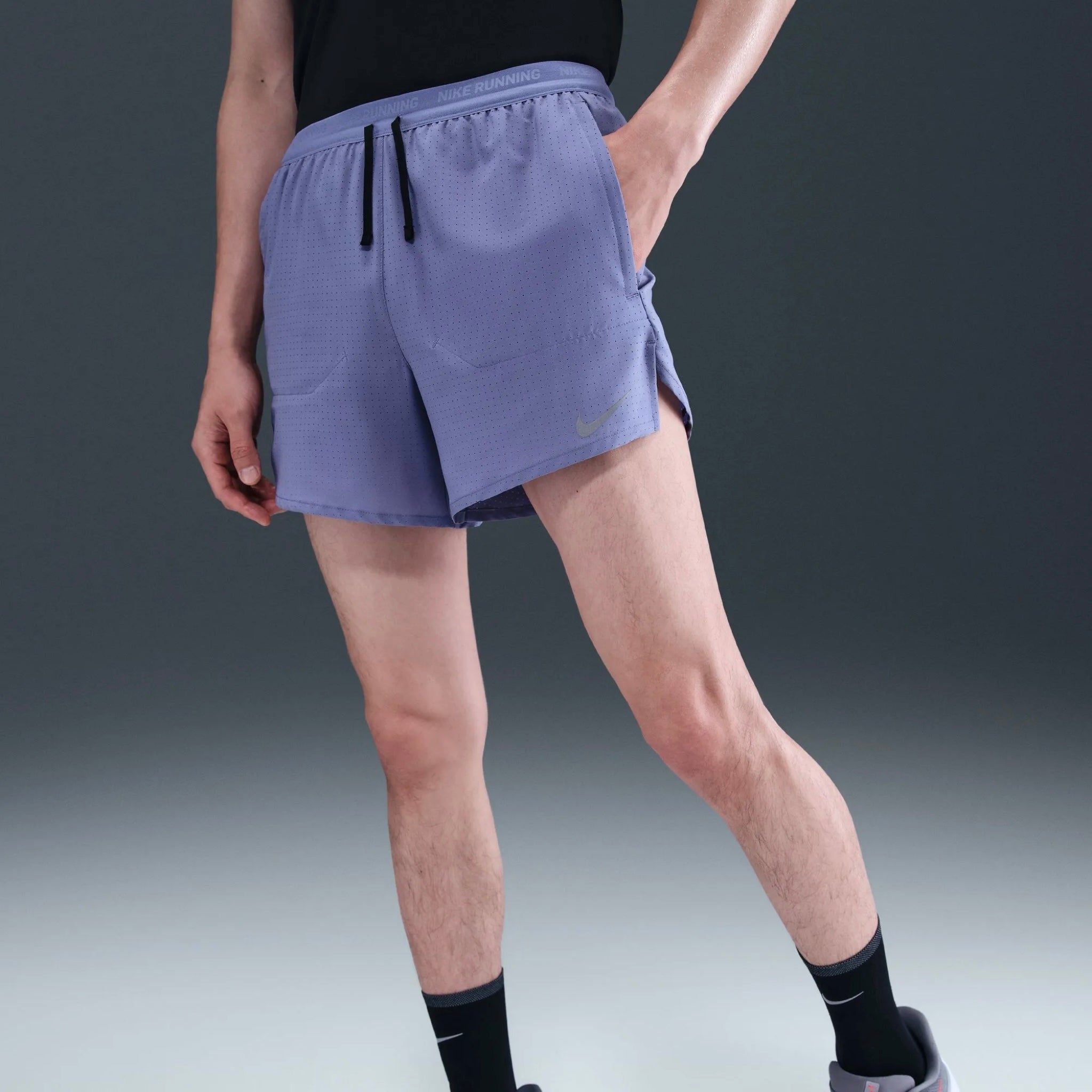 Nike Dri-FIT Stride Perforated 5-inch Men’s Running Shorts - World Indigo