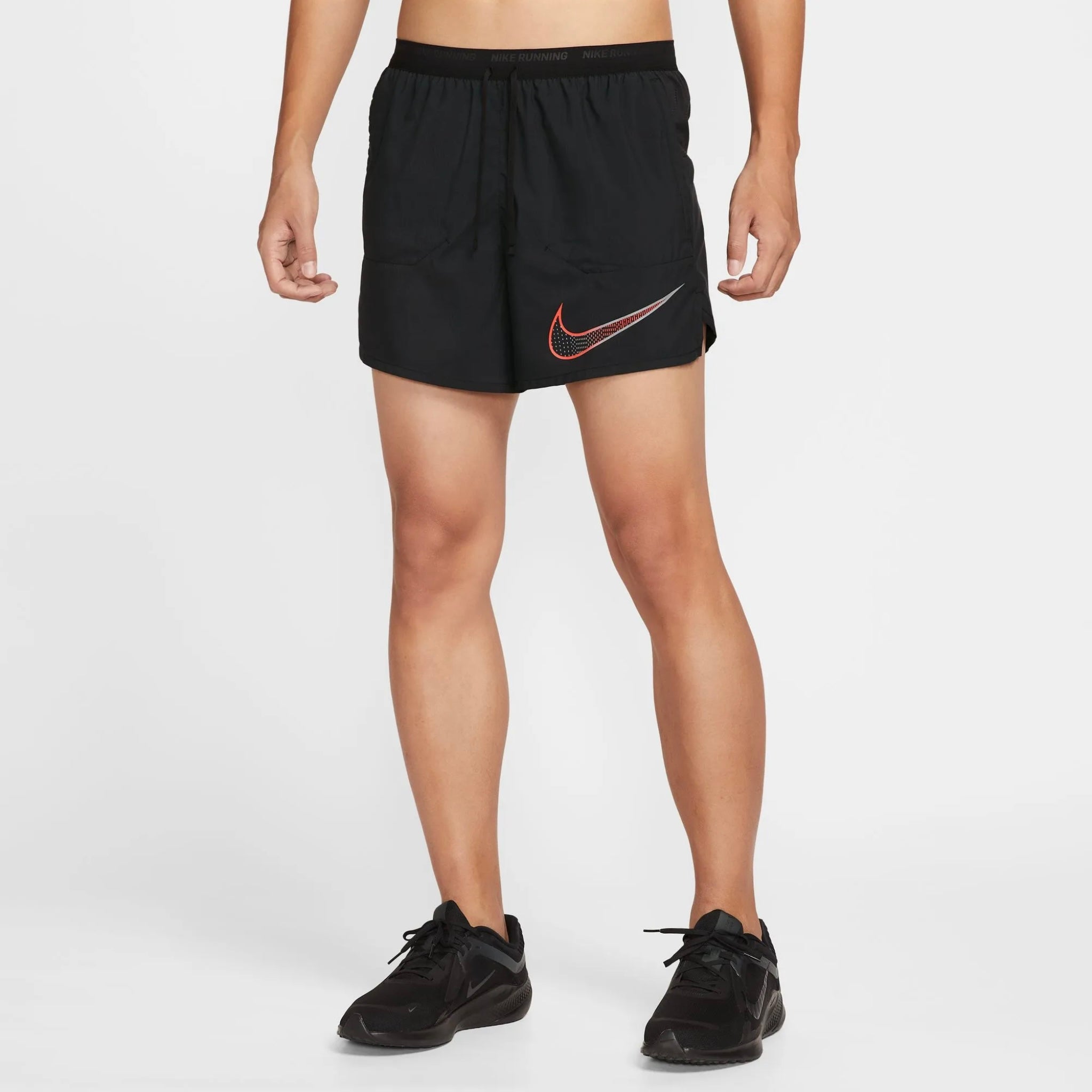 Nike Dri-FIT Stride Logo 5-inch Brief-lined Men’s Running Shorts - Black Crimson