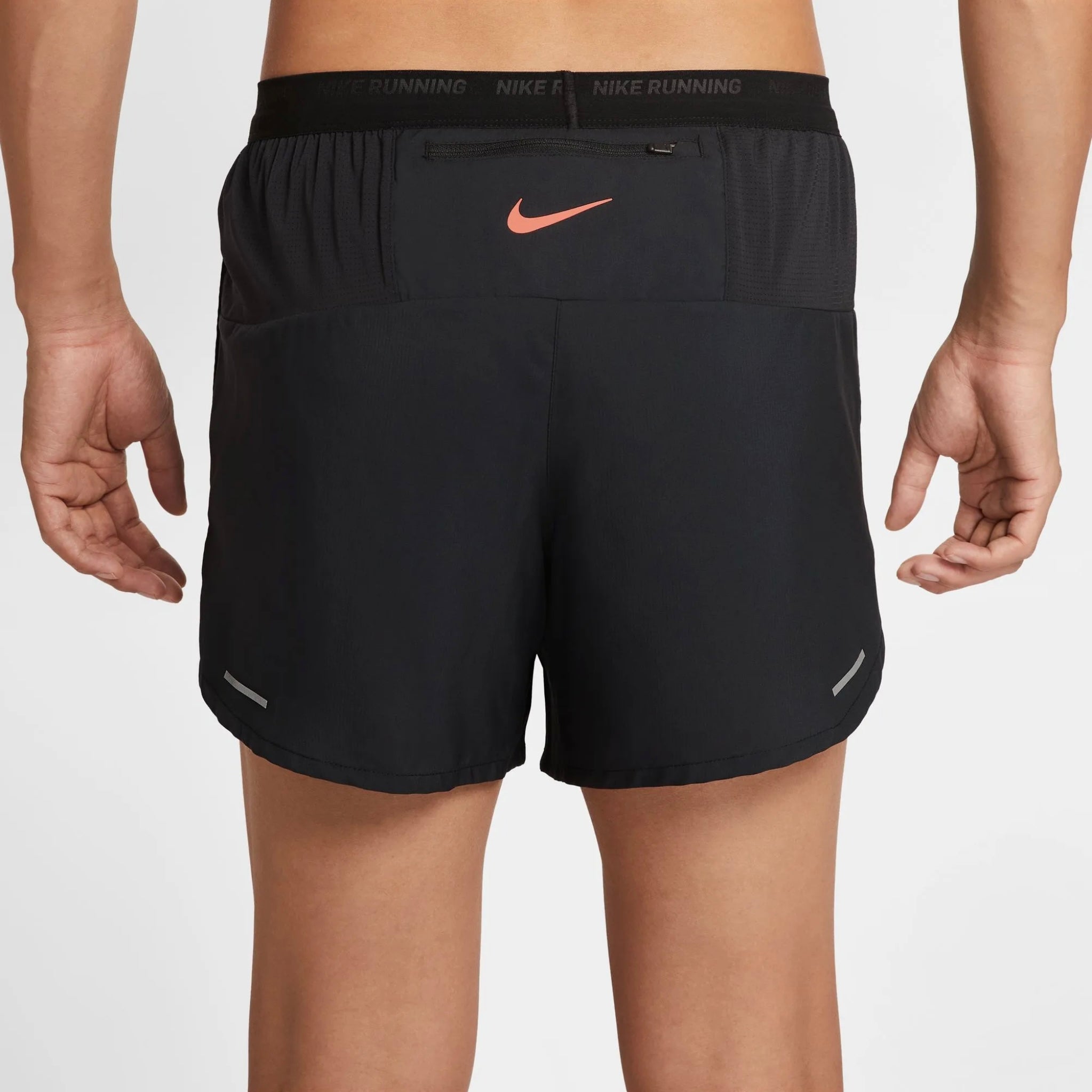 Nike Dri-FIT Stride Logo 5-inch Brief-lined Men’s Running Shorts - Black Crimson