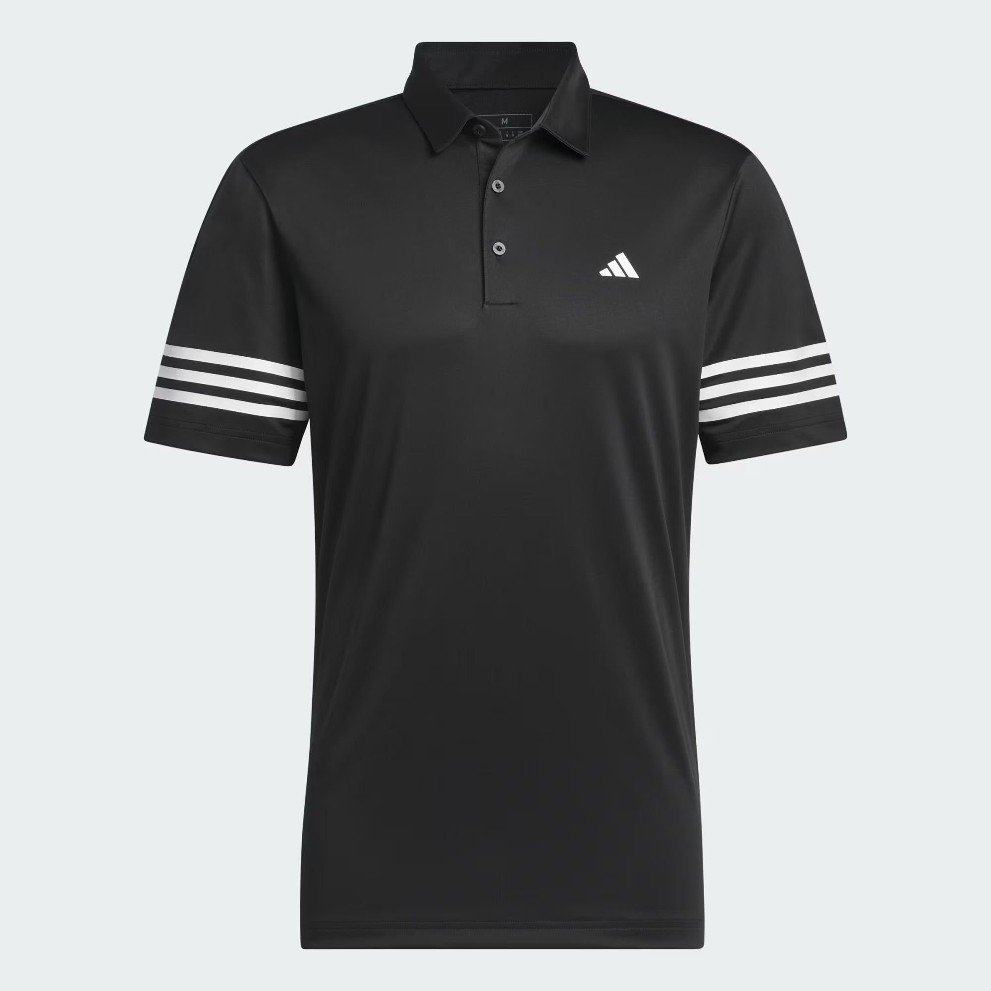 Adidas Golf 3 Stripes Men’s Golf Polo Shirts - Black