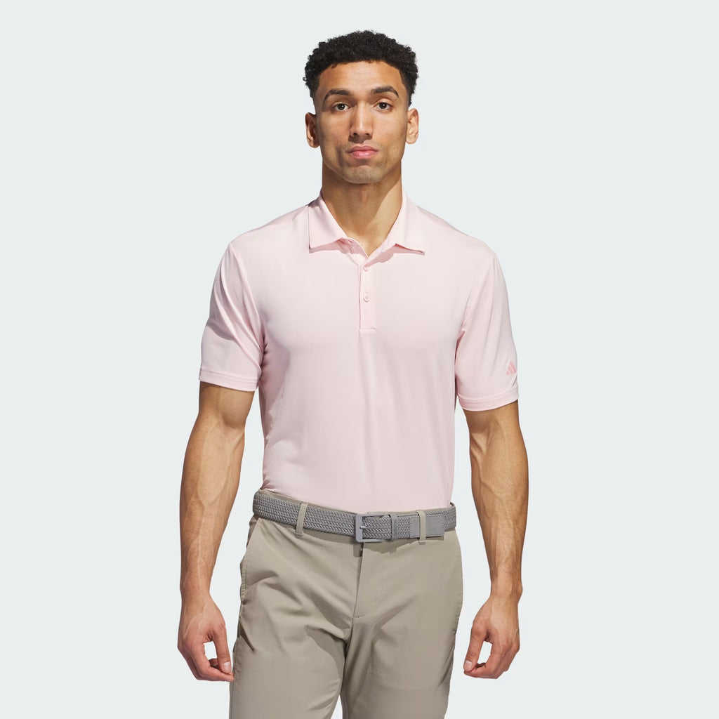 Adidas Ultimate365 Solid Men’s Golf Polo Shirts - Sandy Pink