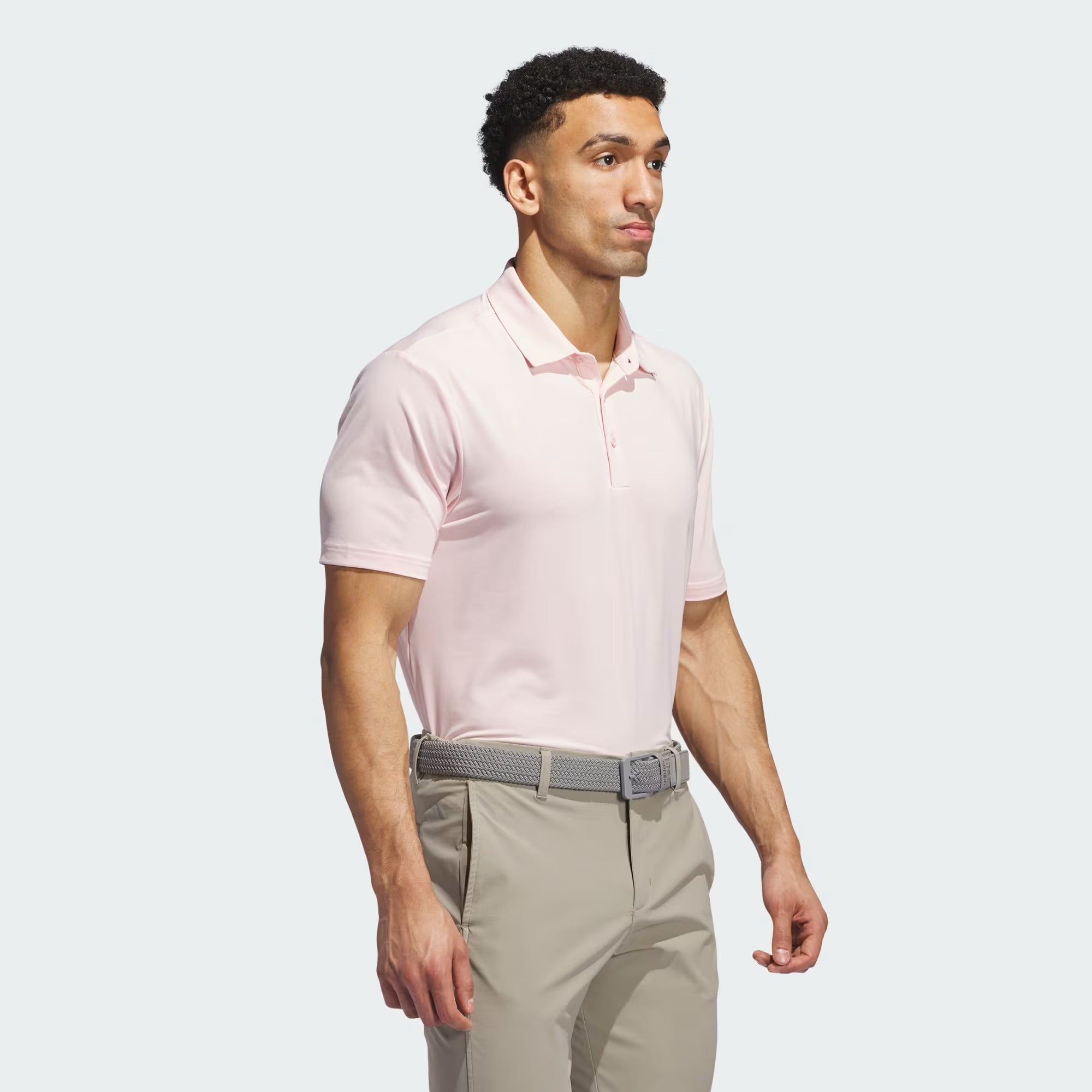 Adidas Ultimate365 Solid Men’s Golf Polo Shirts - Sandy Pink