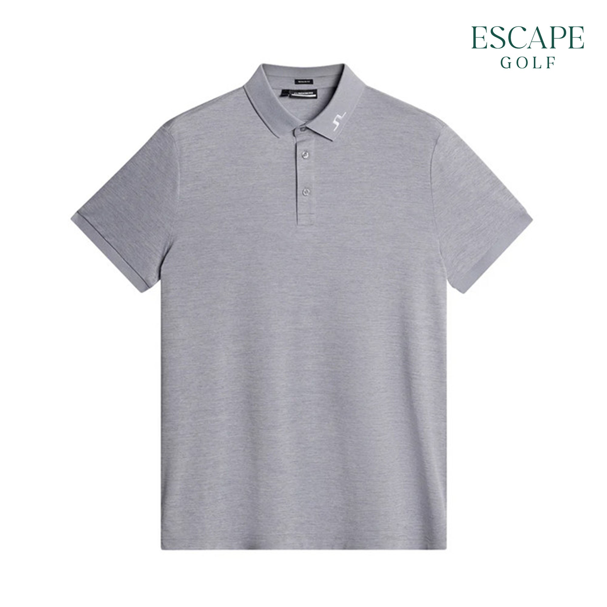 J. Lindeberg KV Regular Fit Men’s Golf Polo Shirts - Grey