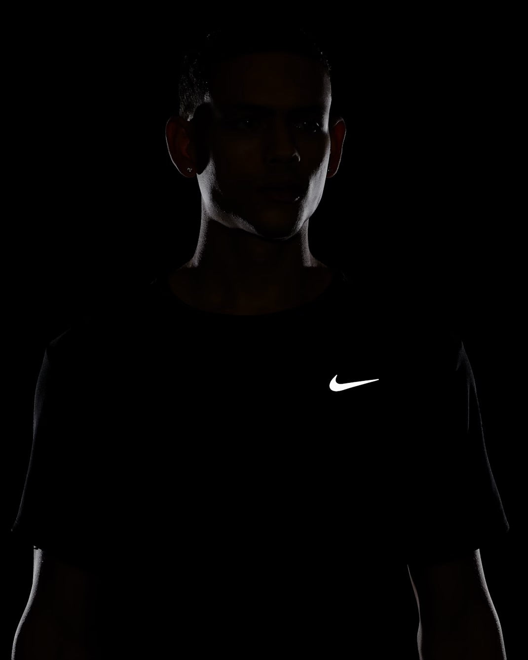 Nike Dri-FIT Miler UV Men’s Running T-Shirt - Black