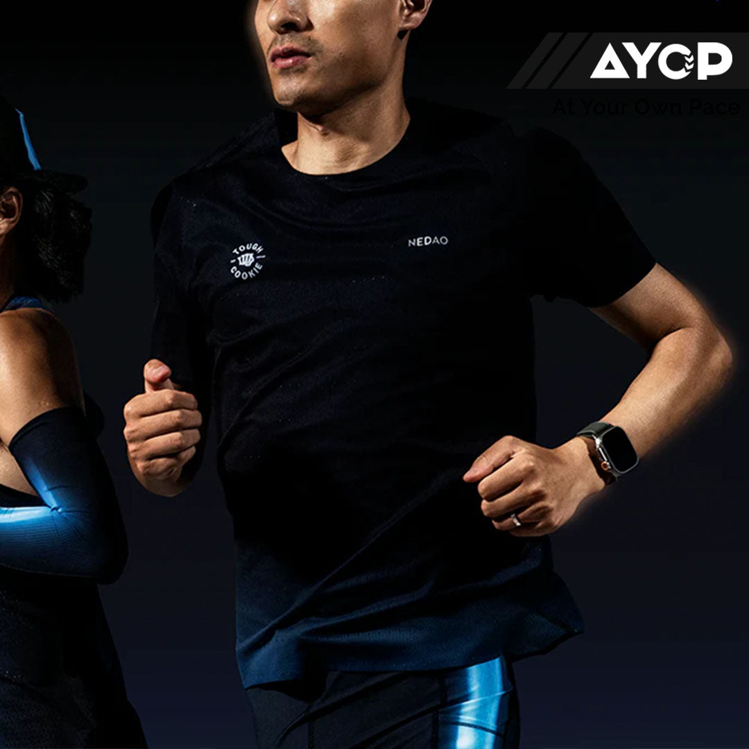 Nedao QiFlow Tough Cookie Limited Collection Men’s Running T-Shirt - Blue Black