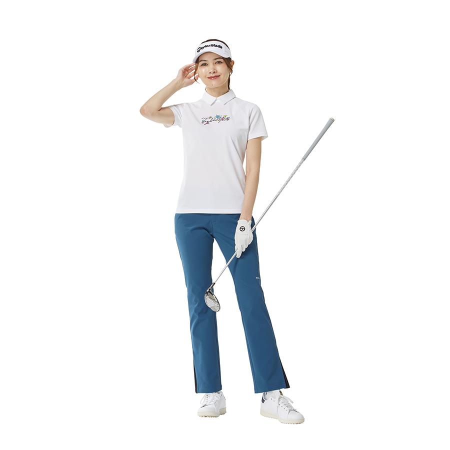 TaylorMade Flower Logo Women’s Golf Polo Shirt - White
