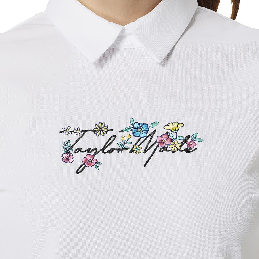 TaylorMade Flower Logo Women’s Golf Polo Shirt - White