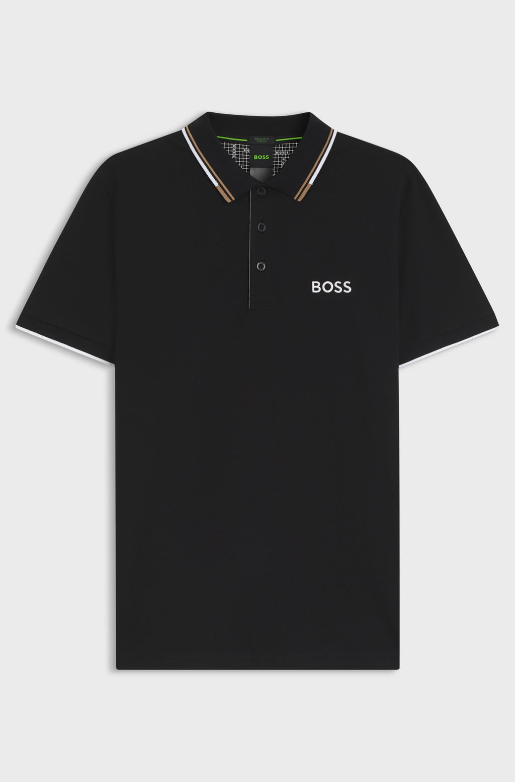 Hugo Boss Paddy Pro Cotton-Blend Men’s Golf Polo Shirt - Black