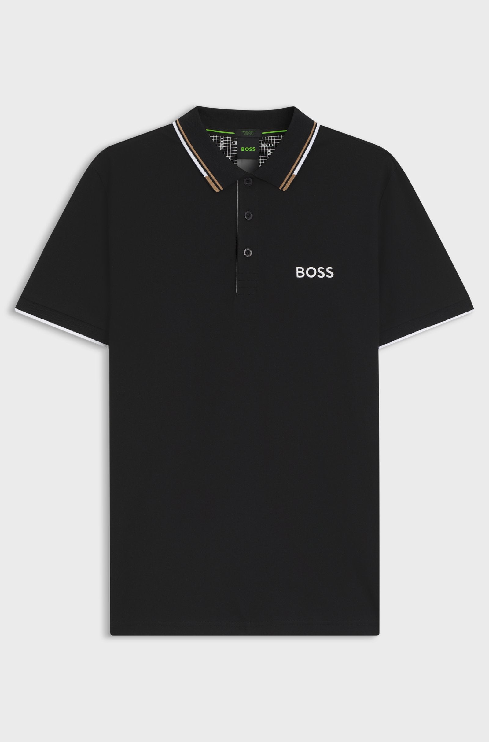 Hugo Boss Paddy Pro Cotton-Blend Men’s Golf Polo Shirt - Black