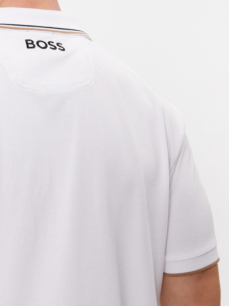 Hugo Boss Paddy Pro Cotton-Blend Men’s Golf Polo Shirt - White