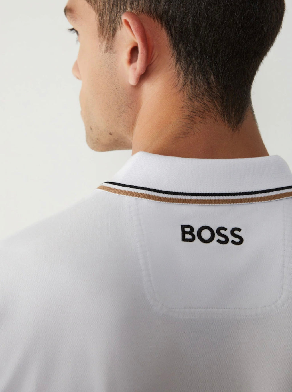 Hugo Boss Paddy Pro Cotton-Blend Men’s Golf Polo Shirt - White