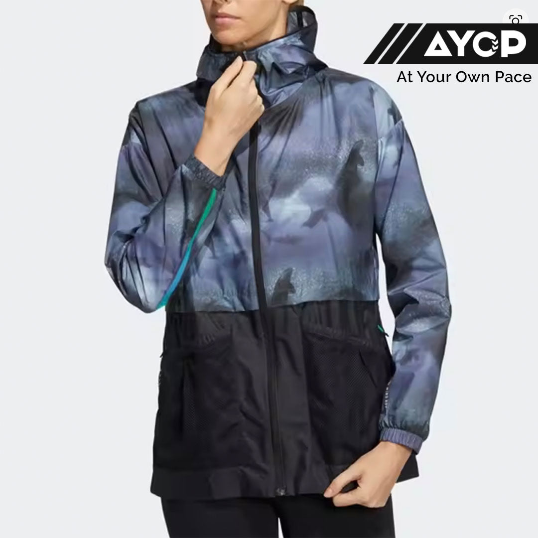 Adidas Casual Woven Hooded Women’s Running Jacket - Blue Dolphin