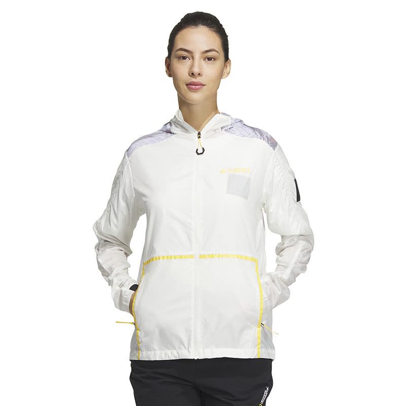 Adidas Chamarra National Geographic RAIN.RDY Women’s Running Jacket - White Yellow