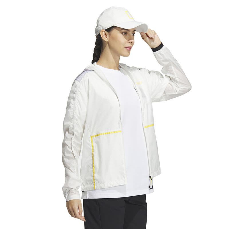 Adidas Chamarra National Geographic RAIN.RDY Women’s Running Jacket - White Yellow
