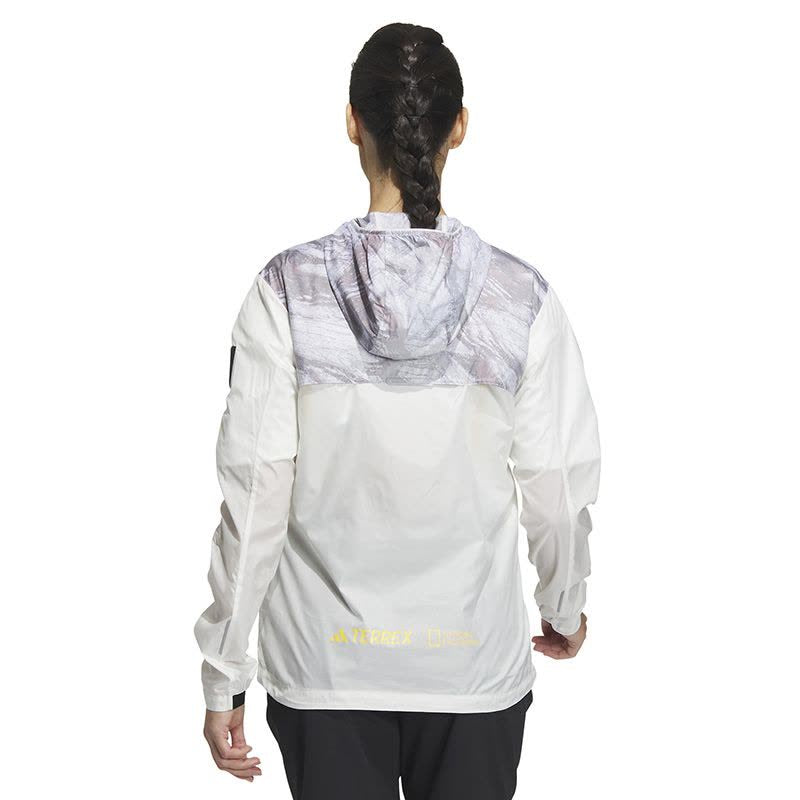 Adidas Chamarra National Geographic RAIN.RDY Women’s Running Jacket - White Yellow