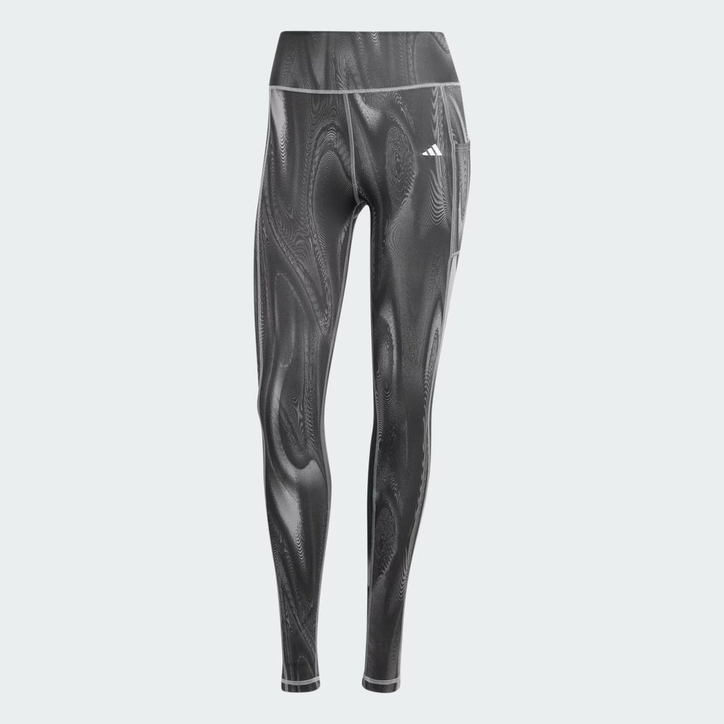 Adidas Optime Full-Length Print Women’s Running Leggings - Glory Grey
