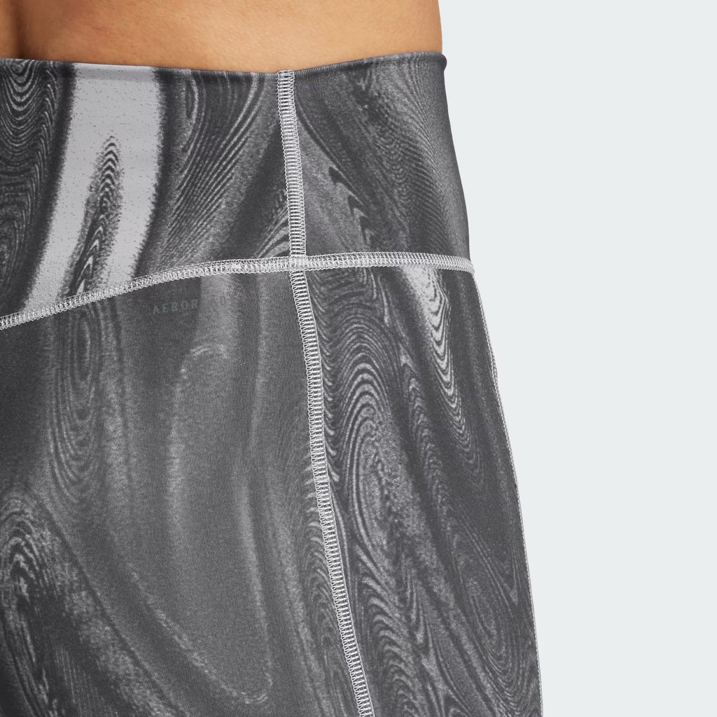 Adidas Optime Full-Length Print Women’s Running Leggings - Glory Grey