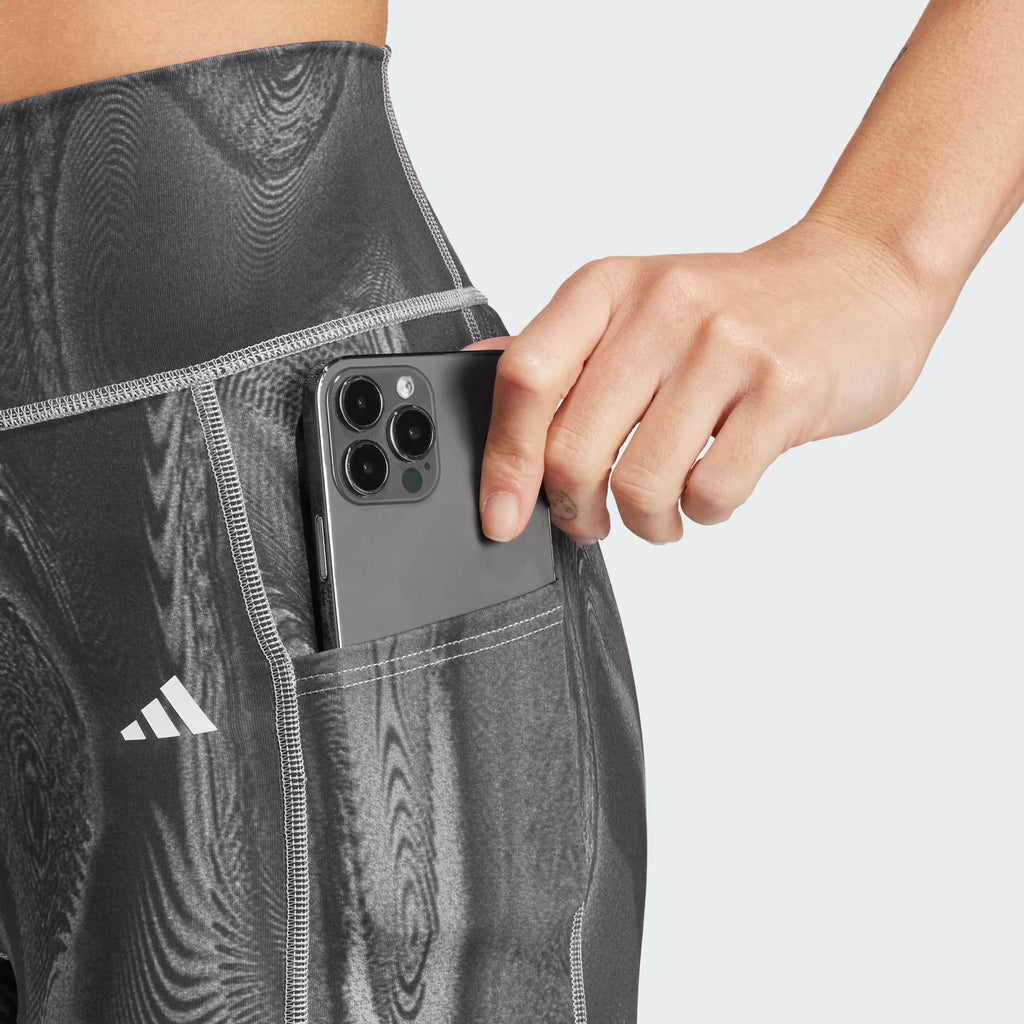 Adidas Optime Full-Length Print Women’s Running Leggings - Glory Grey