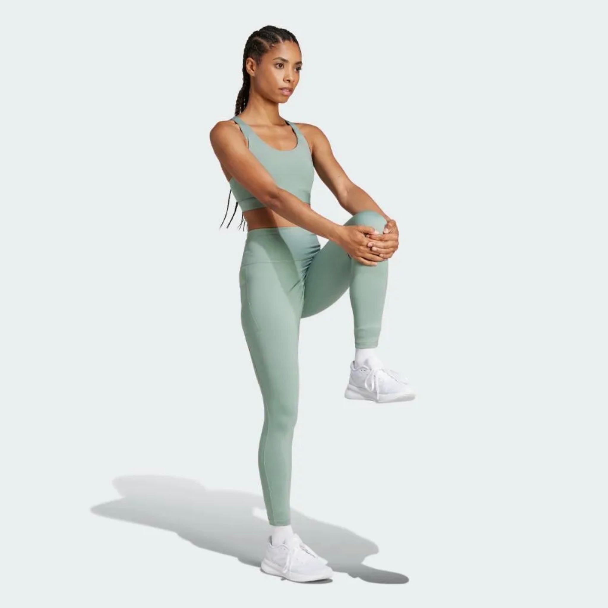 Adidas Ultimateadidas 7/8 Length Women’s Running Leggings - Silver Green