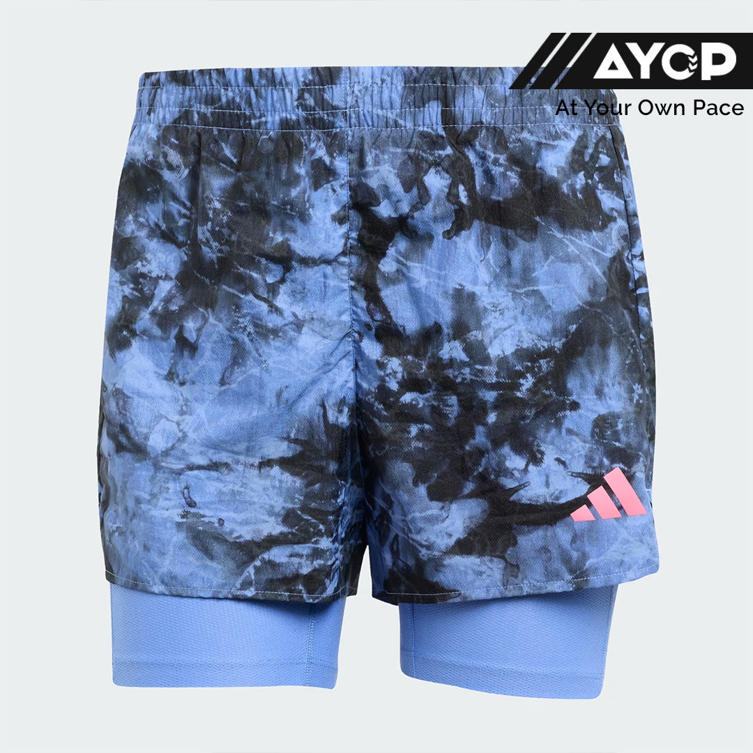 Adidas Own The Run Spray 2-in-1 Women’s Running Short - Blue Fusion