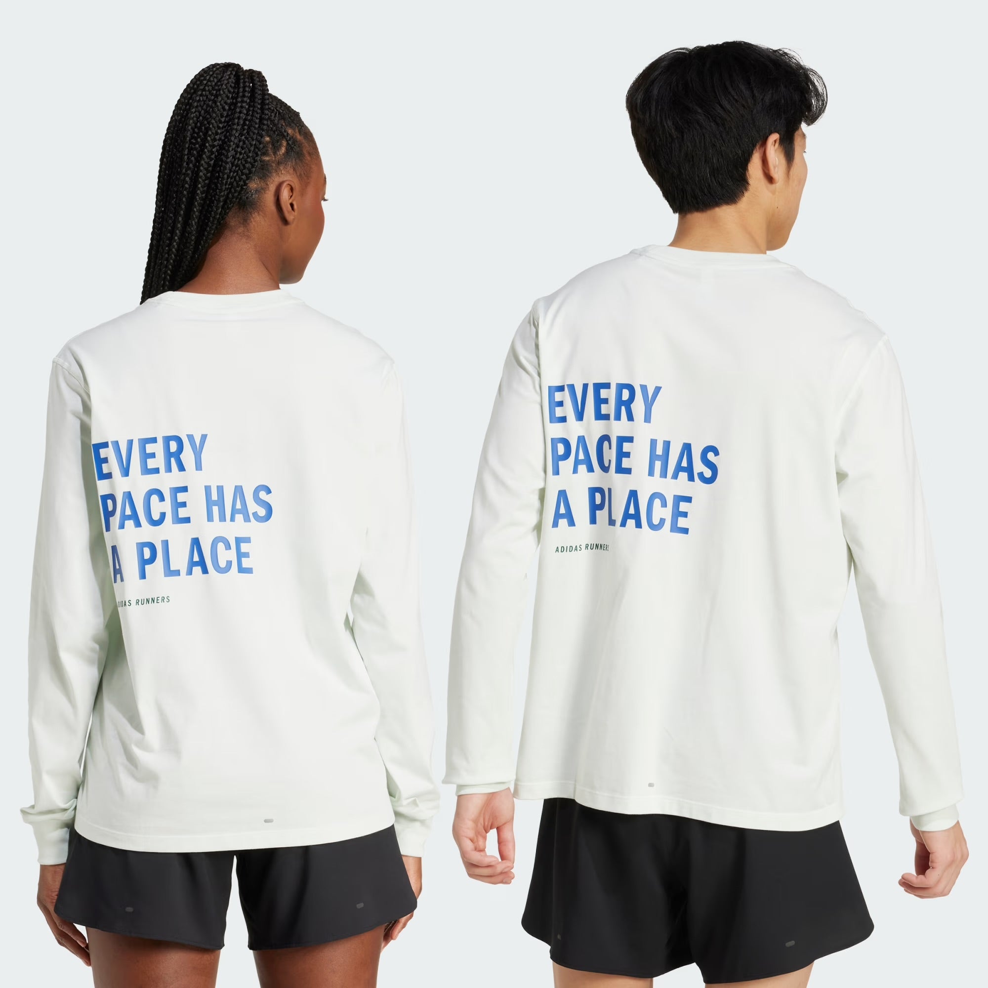 Adidas Runners Every Place Has A Place UniteFIT Men’s Women’s Running Long Sleeve T-Shirt - Crystal Jade