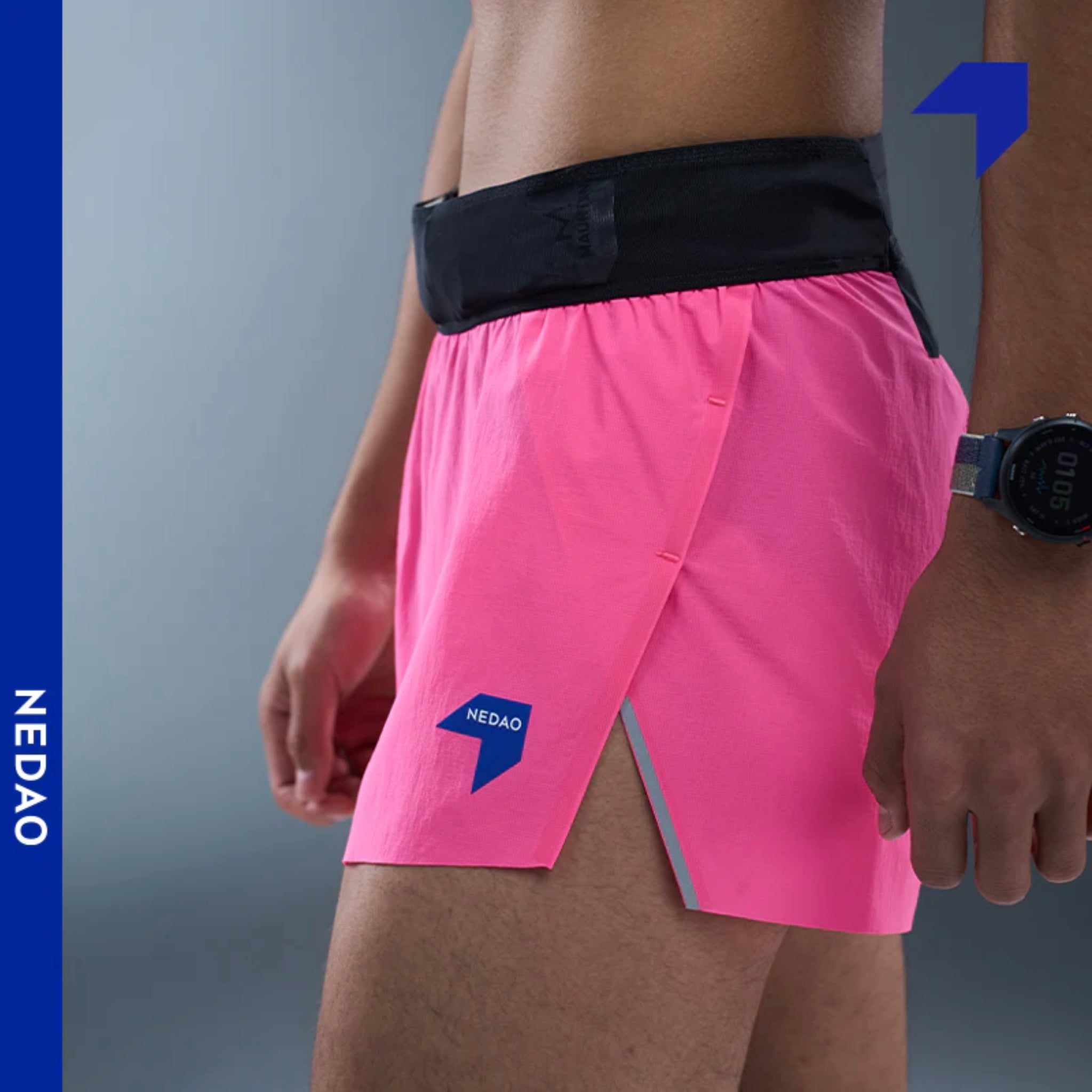 Nedao Light Speed Racing 2-inch Men’s Running Shorts - Black