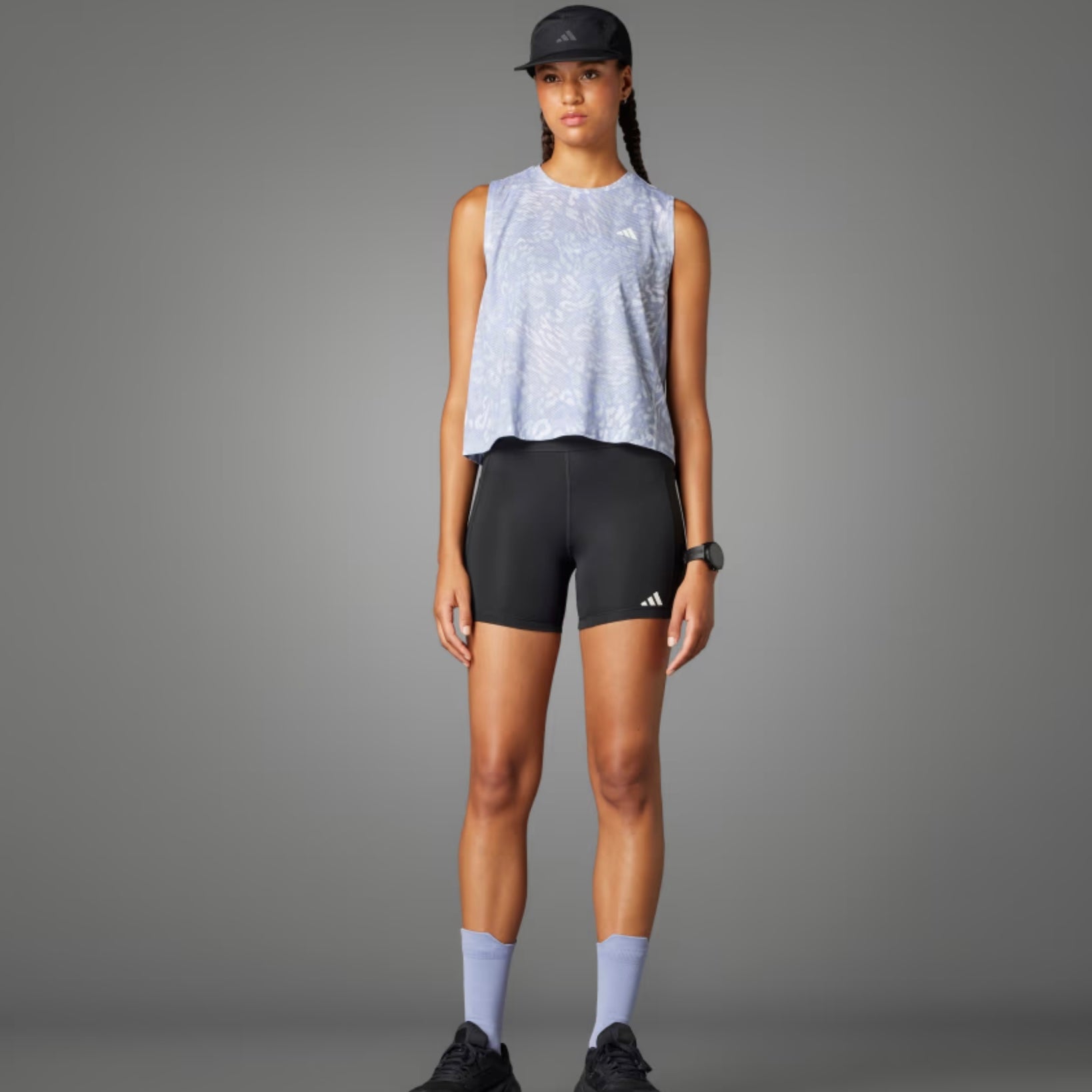 Adidas Own The Run Climacool 3-Stripes Women’s Running Tank Top - Violet Tone