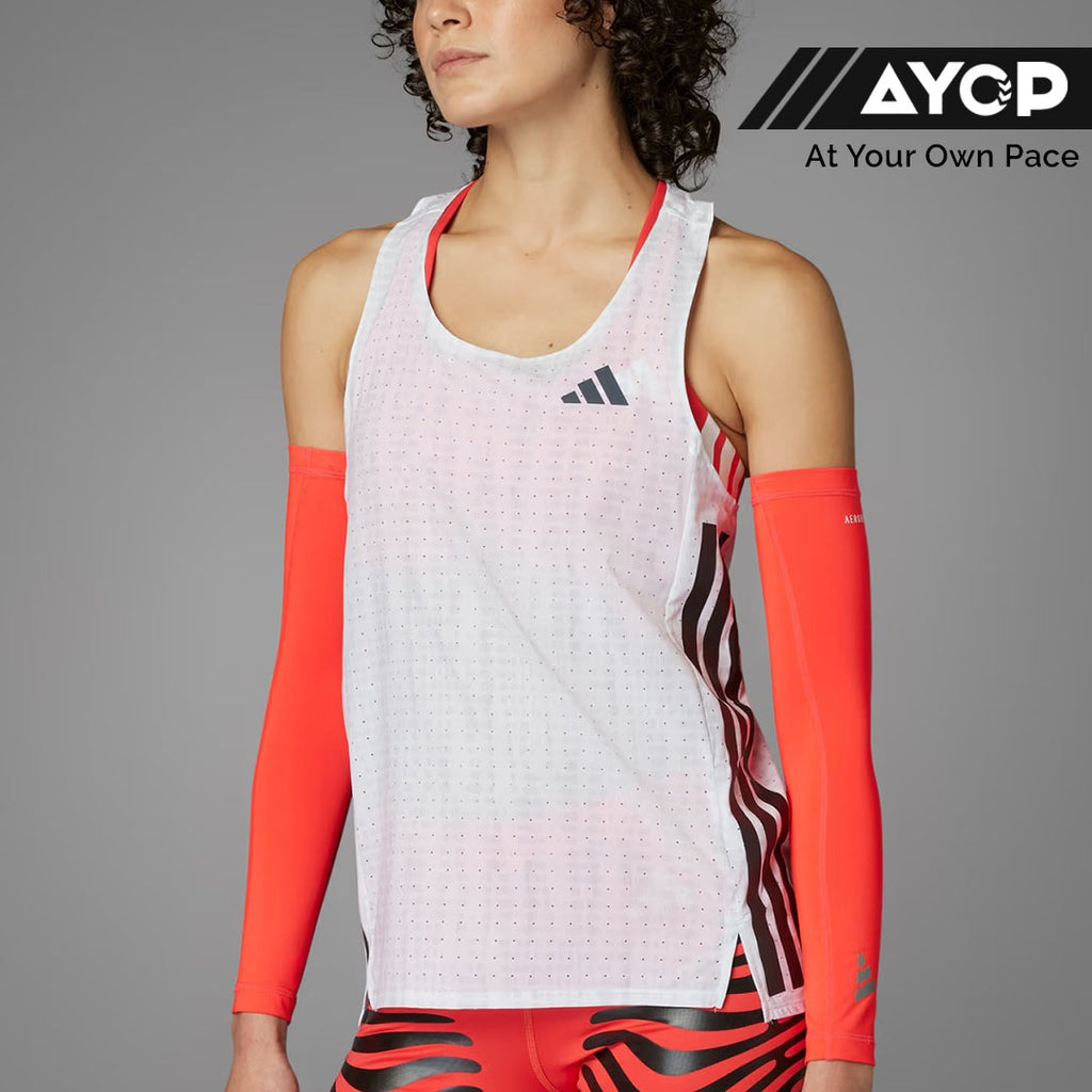 Tank Top Lari Wanita Adidas Adizero - Abu-abu Solid Terang