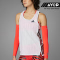 Tank Top Lari Wanita Adidas Adizero - Abu-abu Solid Terang