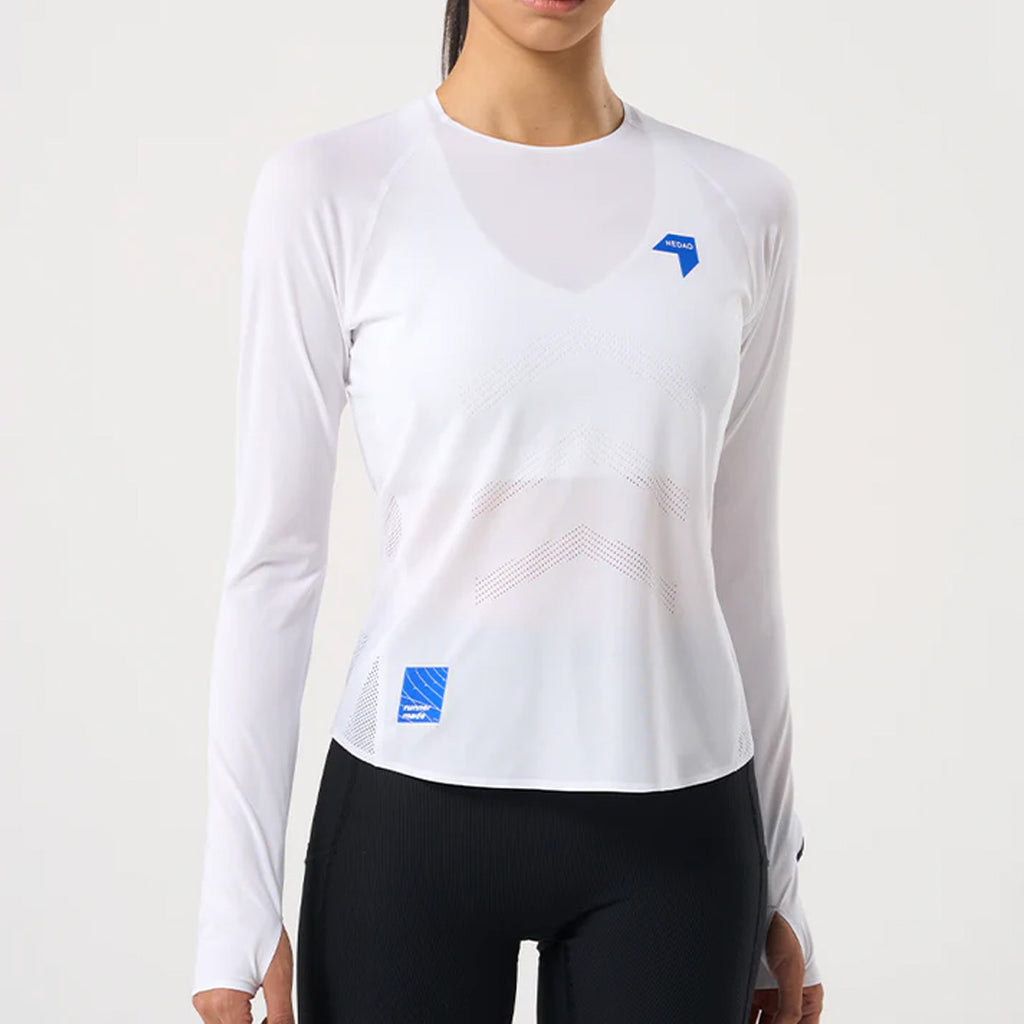 Nedao QiFlow Ventilated Women's Running Long-Sleeve T-Shirt - White