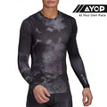 Adidas TechFIT Allover Print Men’s Training Long Sleeve - Black Vest