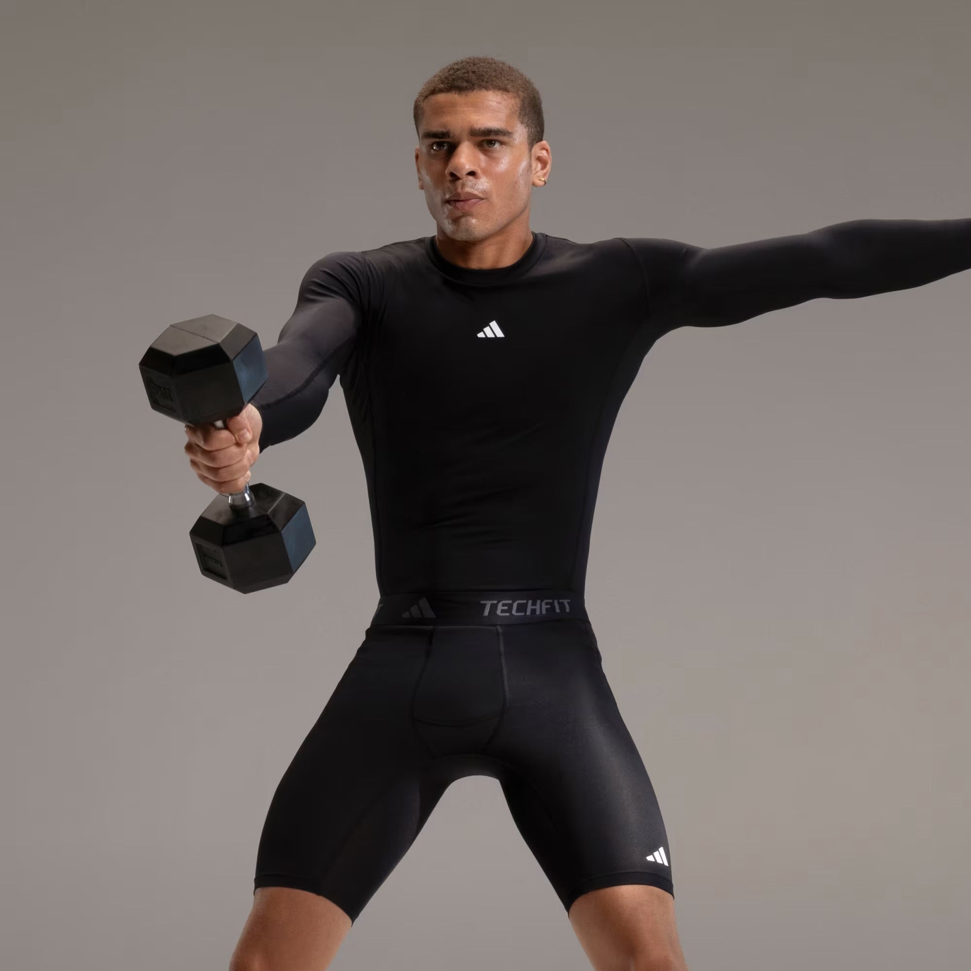 Adidas TechFIT Compression Men’s Training Long Sleeve - Black