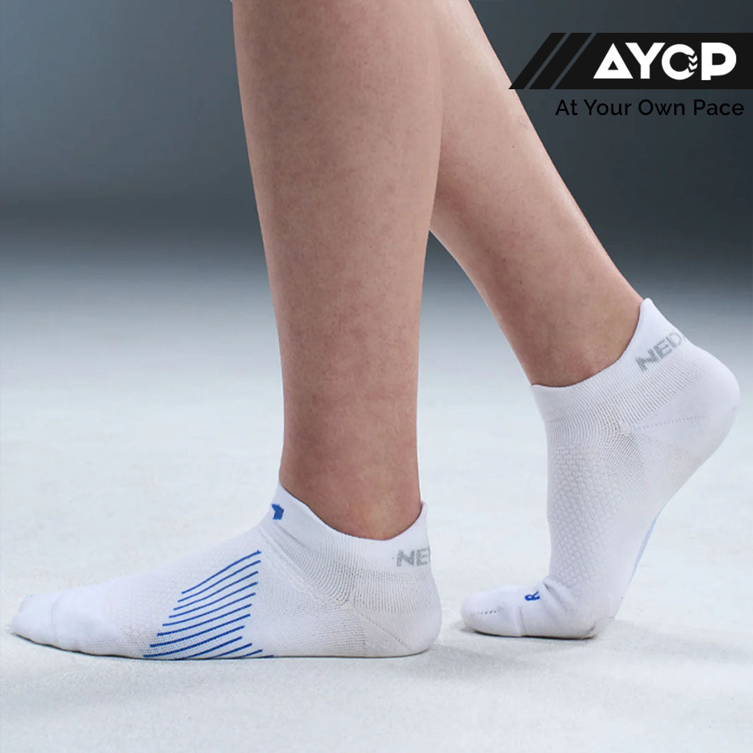 Nedao ArchWrap Ankle Running Socks - White